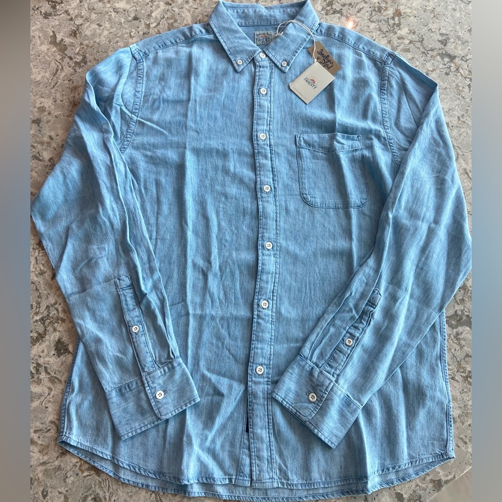 Faherty. Men’s button down. Size L. Never before worn. Tags still on.